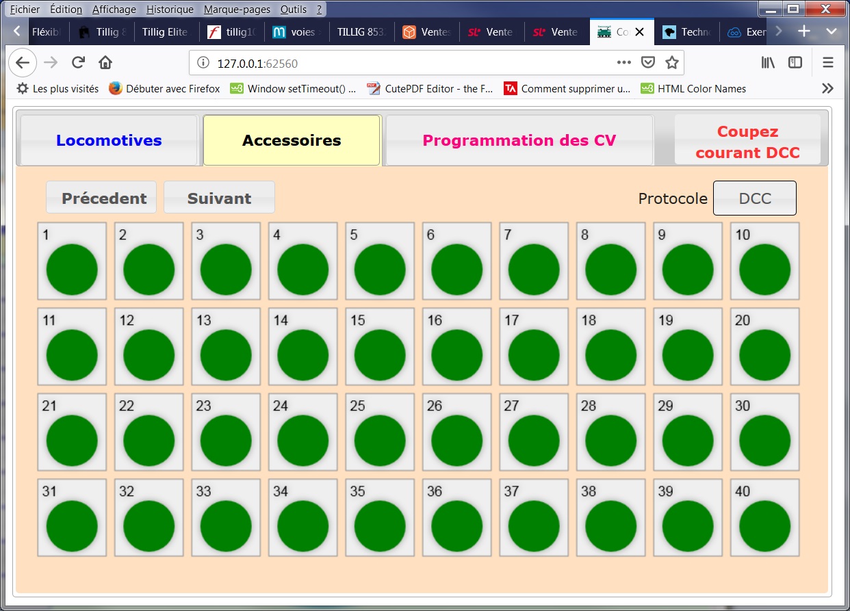 Ecran de programmation, IHM DCCpp (GUI 960x575)